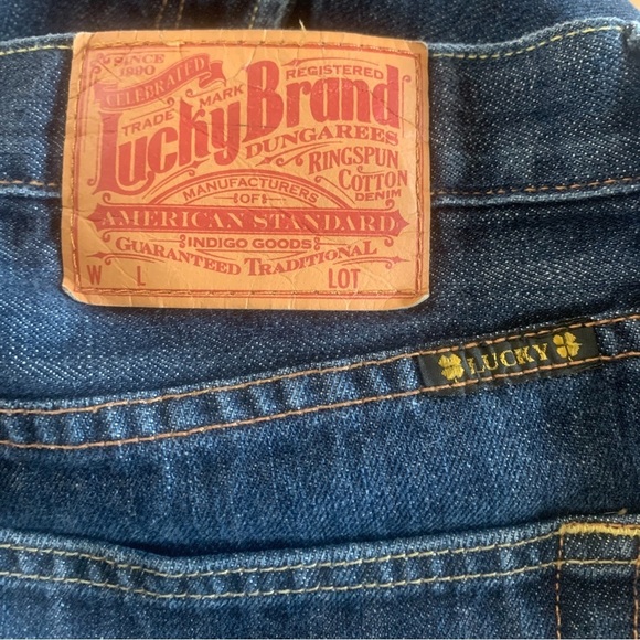 LUCKY BRAND Straight Leg 34x29 High Waist Unisex Normcore Grunge School - Picture 9 of 9